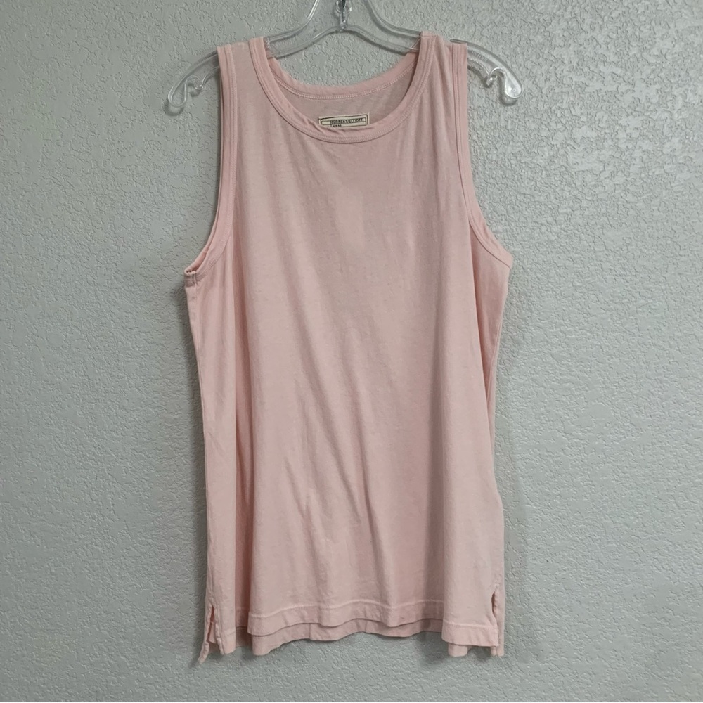 NWT Current Elliott  Tank Top Womens 3/L Muscle Tee Cotton Soft Pink Minimalist